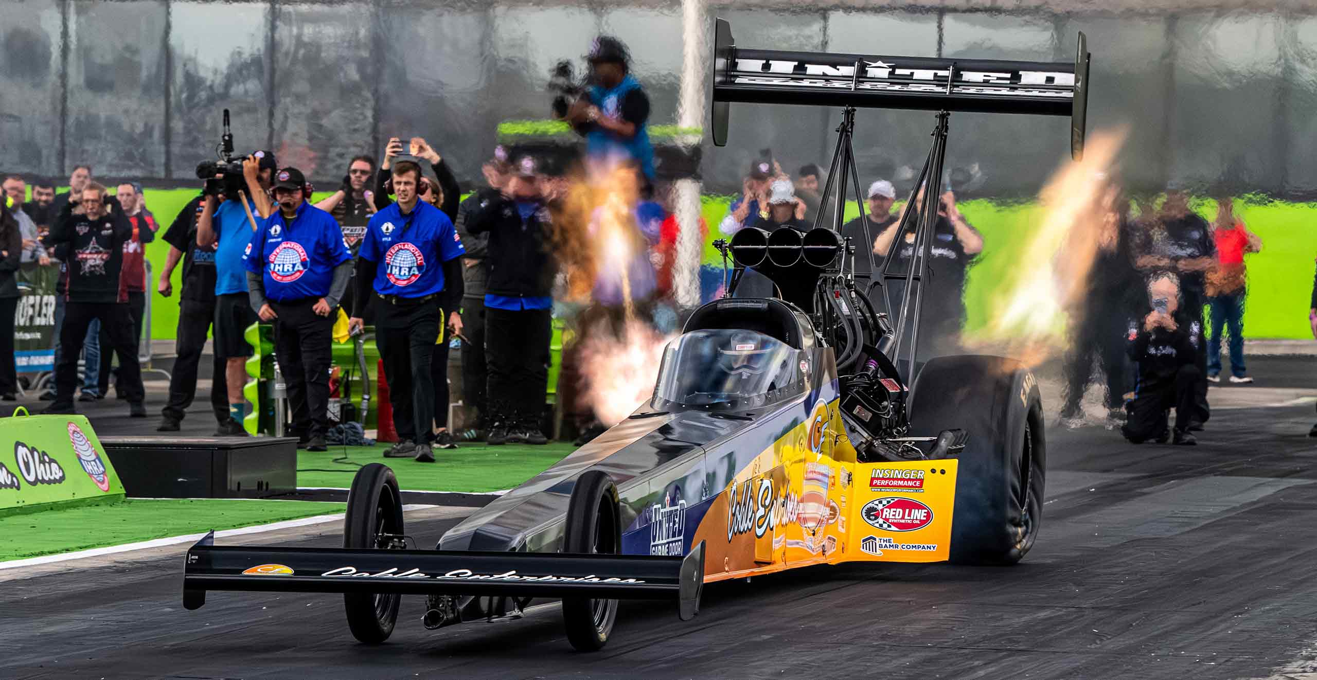 Foley Racing Top Fuel dragster taking the start line